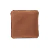 Hivvago Wali Square Accent Throw Pillow, 20 Inch Feather Fill Orange Polyester In Brown