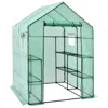 Hivvago Walk-in Greenhouse 56 X 56 X 77 Inch Gardening With Observation Windows In Green
