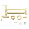 Hivvago Wall Mount Pot Filler Faucet - Gold In Gold