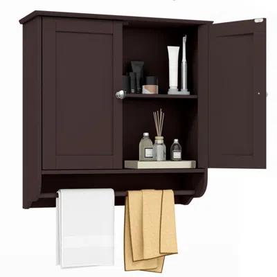 Hivvago Wall Mounted Bathroom Storage Medicine Cabinet With Towel Bar