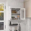 Hivvago Wall Mounted Door Cabinet With 3-level Adjustable Shelf-white