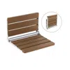 Hivvago Wall-mounted Foldable Waterproof Hips Bathroom Bench In Brown