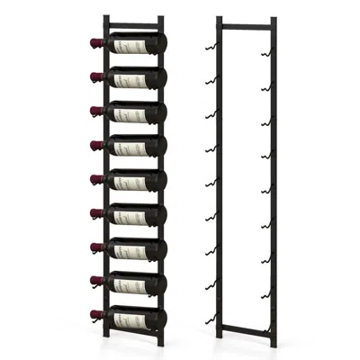 Hivvago Wall-mounted Metal Wine Rack - Rustproof Hanging Bottle Holder In Multi