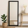Hivvago Wall-mounted Mirror With Tall Rectangular Frame, 24 X 71, Black Metal In Black