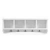 Hivvago Wall-mounted Storage Cabinet Hanging Entryway Shelf Coat Rack In White