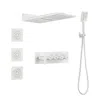 Hivvago Wall Mounted Waterfall Rain Shower System With 3 Body Sprays & Handheld Shower - White In White