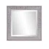 Hivvago Warm Gray Faux Wood Square Mirror In Gray