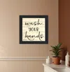 Hivvago Wash Your Hands Black Framed Print Bathroom Wall Art In Black