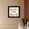 Hivvago Wash Your Hands Black Framed Print Bathroom Wall Art In Black