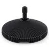 Hivvago Water And Sand Filled Outdoor Umbrella Stand With Shell Texture And 3 Coupler Sizes-black In Black