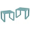 Hivvago Weather Resistant Adirondack Outdoor Side Table Set Of 2