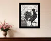 Hivvago Welcome To The Farm Chicken Black Framed Print Wall Art In Black