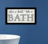 Hivvago When In Doubt Take A Bath Black Framed Print Bathroom Wall Art In Gray