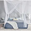 Hivvago White 4-post Bed Netting Mosquito Net For Canopy Beds - Fits Size Full Queen And King In White