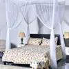 Hivvago White 4-post Bed Princess Canopy Net Netting For Full Or Queen Size Beds In Multi