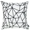 Hivvago White And Black Geometric Tangle Throw Pillow In White