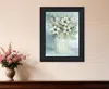 Hivvago White Blooms Black Framed Print Wall Art In Multi