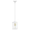 Hivvago White Cylinder Iron Ceiling Light With White Shades In White