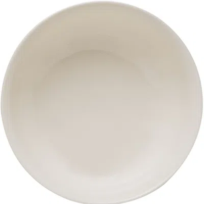 Hivvago White Four Piece Round Scallop Stoneware Service For Four Bowl Set