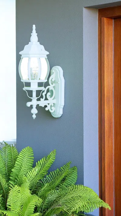 Hivvago White Glass Globe Wall Light