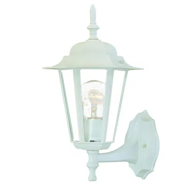 Hivvago White Glass Lantern Wall Light
