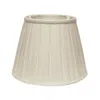 Hivvago White Linen Pleated Empire Lamp Shade In Neutral