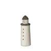 Hivvago White Petite Rustic Wooden Lighthouse In White