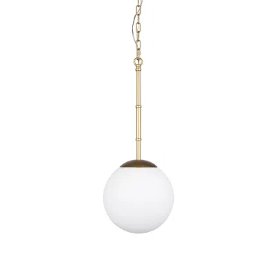 Hivvago White Single Metal Dimmable Ceiling Light With White Shades In Gold