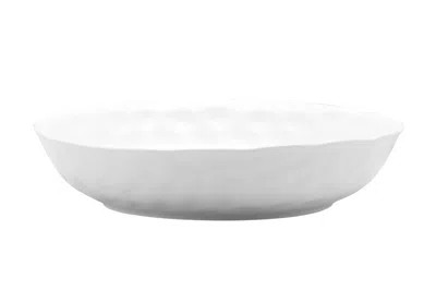 Hivvago White Six Piece Round Pebbled Porcelain Service For Six Bowl Set