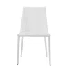 Hivvago White Upholstered Leather Dining Side Chair In White