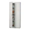 Hivvago White Wardrobe Storage Cabinet With 4 Shelves And Panel Doors In White