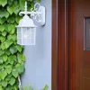 Hivvago White Window Pane Lantern Wall Light In White