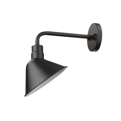 Hivvago Wide Shade Matte Black Led Wall Light