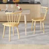 Hivvago Dining Chair Set Of 2 Linen Fabric Upholstered Kitchen Chairs With Padded Seat-natural