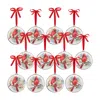 Hivvago Winter Cardinal And Pine Branch Disc Ornament (set Of 12) In Multi