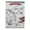Hivvago Winter Dogs Ski Resort Banner 48"h In Multi