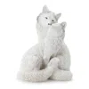Hivvago Winter Fox Couple Figurine (set Of 2) In White