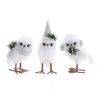 Hivvago Winter Owl Figurines - Set Of 3 In White