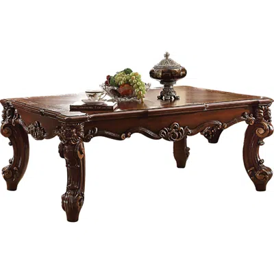 Hivvago Wood Coffee Table In Cherry Brown