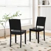 Hivvago Wood Dining Chair Set Of 2 Armless Kitchen Chairs With Rubber Wood Legs-black