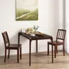 Hivvago Wood Dining Chair Set Of 2 With Rubber Wood Legs-brown