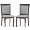 Hivvago Wood Dining Chairs Set Of 2 With Rubber Wood Frame And Padded Seat-brown
