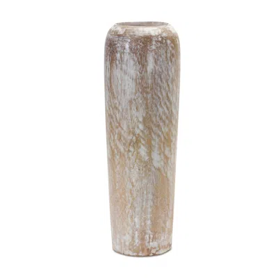 Hivvago Wood Floor Vase 18.25"h In Brown