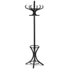 Hivvago Wood Standing Hat Coat Rack With Umbrella Stand-black