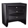 Hivvago Wooden 2 Drawer Nightstand With Tray, Black In Black