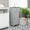 Hivvago Wooden Bathroom Floor Storage Cabinet With Drawer And Shelf-gray