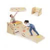 Hivvago Wooden Climbing Toy Triangle Climber Set With Seesaw