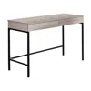 Hivvago Wooden Desk With 2 Drawers And Metal Frame, Washed White And Black In Black