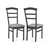 Hivvago Wooden Dining Chair Set Of 2 Linen Fabric Upholstered Kitchen Chairs Farmhouse Side Accent Chairs