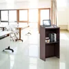 Hivvago Wooden Floor Standing Podium Speaking Lectern